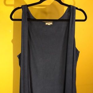 Faux suede sleeveless shawl